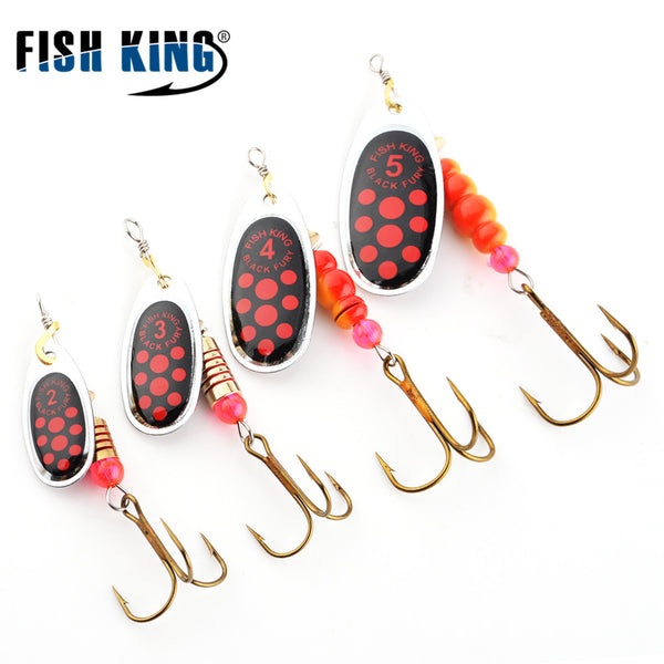 FISH KING 1PC Size0-Size5 Fishing Hard Lure Bait Leurre Peche Mepps Spoon Fishing Tackle Vissen Pesca Acesorios