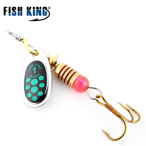 FISH KING 1PC Size0-Size5 Fishing Hard Lure Bait Leurre Peche Mepps Spoon Fishing Tackle Vissen Pesca Acesorios