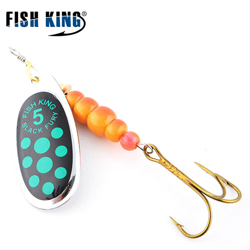 FISH KING 1PC Size0-Size5 Fishing Hard Lure Bait Leurre Peche Mepps Spoon Fishing Tackle Vissen Pesca Acesorios