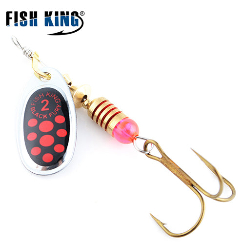 FISH KING 1PC Size0-Size5 Fishing Hard Lure Bait Leurre Peche Mepps Spoon Fishing Tackle Vissen Pesca Acesorios