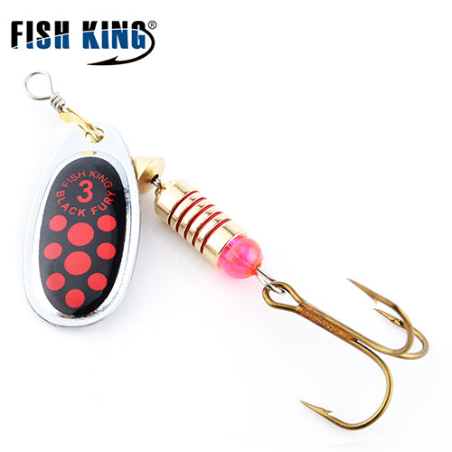 FISH KING 1PC Size0-Size5 Fishing Hard Lure Bait Leurre Peche Mepps Spoon Fishing Tackle Vissen Pesca Acesorios