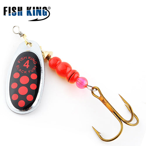 FISH KING 1PC Size0-Size5 Fishing Hard Lure Bait Leurre Peche Mepps Spoon Fishing Tackle Vissen Pesca Acesorios