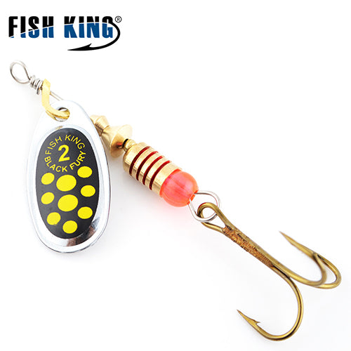 FISH KING 1PC Size0-Size5 Fishing Hard Lure Bait Leurre Peche Mepps Spoon Fishing Tackle Vissen Pesca Acesorios