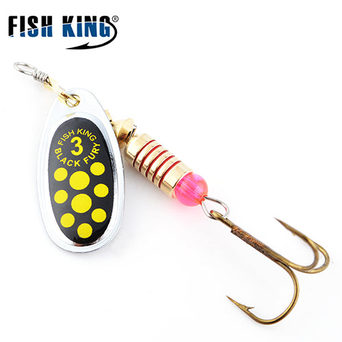 FISH KING 1PC Size0-Size5 Fishing Hard Lure Bait Leurre Peche Mepps Spoon Fishing Tackle Vissen Pesca Acesorios