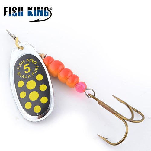 FISH KING 1PC Size0-Size5 Fishing Hard Lure Bait Leurre Peche Mepps Spoon Fishing Tackle Vissen Pesca Acesorios