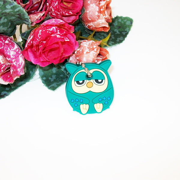 Anime Silicone Key Cap Cat Minion Key Chain Women Bag Charm Key Holder Mickey Key Ring Owl Keychain Hello Kitty Stitch Key Cover