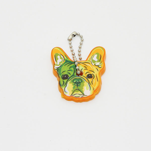 Silicone Bulldog Dog Key Cover Key Cap Keychain Key Chain Women Girls Kids Bag Charm Accessories Key Holder Key Ring Pendant