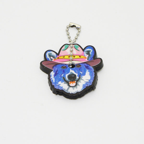 Silicone Bulldog Dog Key Cover Key Cap Keychain Key Chain Women Girls Kids Bag Charm Accessories Key Holder Key Ring Pendant