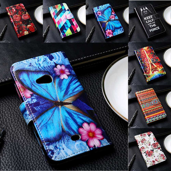 Flip PU Leather Phone Cover For Nokia Lumia 225/430/435/520/530/535/610/625/630/640/640XL Cases New Fashion In stock Phone Bags