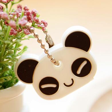 Silicone Amusing Head Yellow Face Stool Emoticons Smile Key Cover Key Cap Keychain Key Chain Key Ring Key Holder Women Bag Charm
