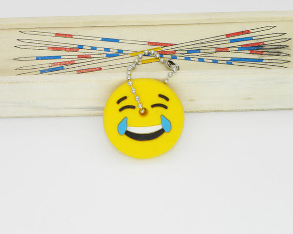 Silicone Amusing Head Yellow Face Stool Emoticons Smile Key Cover Key Cap Keychain Key Chain Key Ring Key Holder Women Bag Charm
