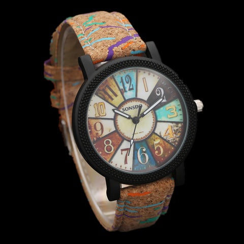Lovers' Fashion Wood Watch Men Unique Turntable Watches Men's Women's Watches Wooden Watch Clock saat reloj mujer reloj hombre