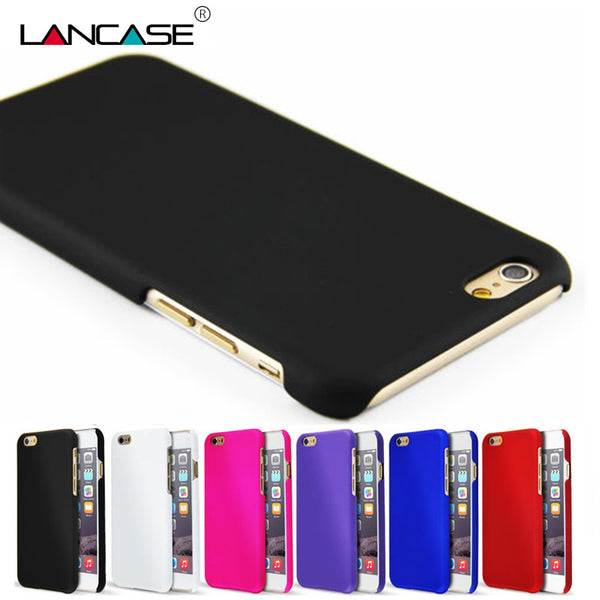 LANCASE For iPhone 6s Case Rubber Plastic Candy Rubberized Hard PC Fundas Case For iPhone 6 Case 7 Plus 5S Cover For iPhone 6s 7