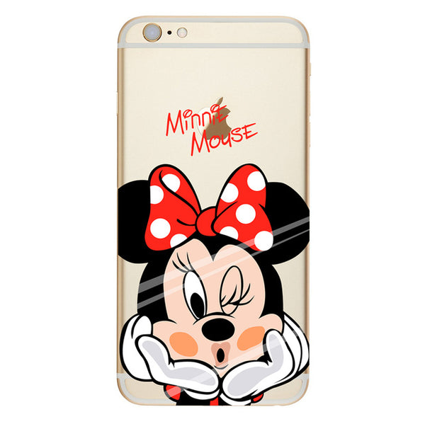 Minnie Case for Coque iPhone X 8 7S 5S SE 6 6S 7 Plus Silicon for Samsung Galaxy S3 S5 S6 S7 Edge S8 Plus J3 J5 A3 A5 2016 2017