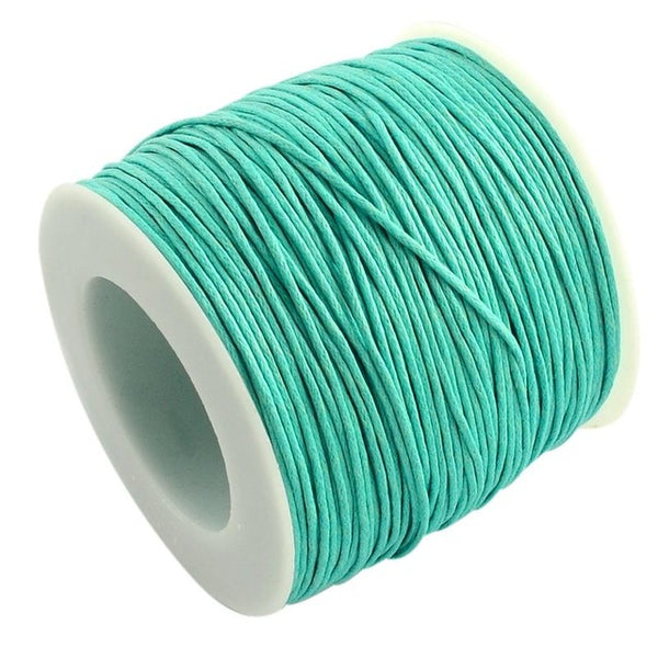 100yard Waxed Thread Cotton Cord 1mm String Strap Fit shamballa Bracelet Necklaces Jewelry Findings for DIY ,about 27colors