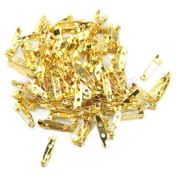 100pcs/lot 20mm DIY Safety Pins Brooch Jewelry Accessory