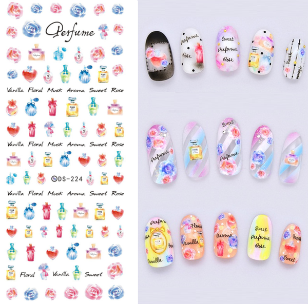 Rocooart DS208 Nail Design Water Transfer Nails Art Sticker Color Ocean Fishes Nail Wraps Sticker Watermark Fingernails Decals