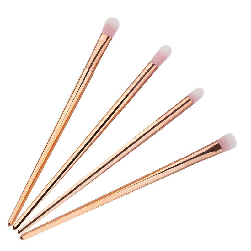 YAS 4pcs Pro Makeup Brushes Set Profesional Foundation Powder Eyeshadow Eyeliner Lip Brush Tool Blending Brush Set Tool Kit