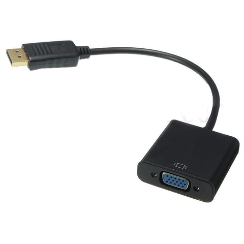 Top Deals Displayport DP Male To VGA Female Adapter Display Port Cable Converter Black