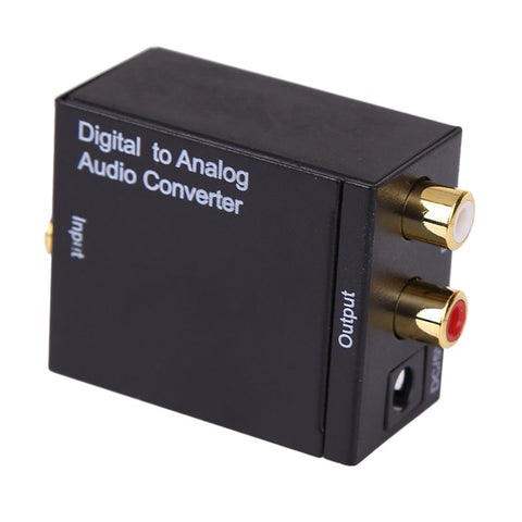 Digital to Analog Audio Converter Adapter Optic Coaxial RCA Toslink Signal to Analog Audio RCA Converter