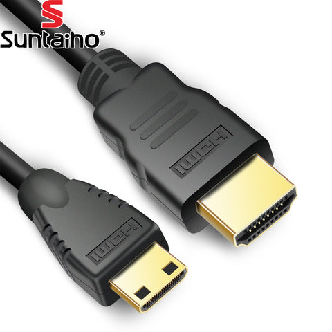 9FT 1M,2M,3M,5M,10M High speed Gold Plated HDMI TO MINI HDMI Plug Male-Male HDMI Cable 1.4 Version 1080p 3D for TABLETS DVD