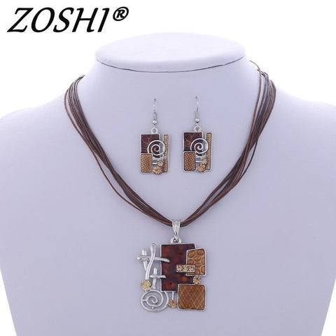ZOSHI Fashion African Jewelry Set 2017 Nigerian Wedding Jewelry Sets for Brides Party Rope Bridal Jewelry Sets Summer Jewelry