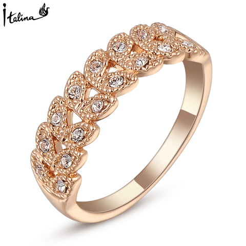 Brand TracysWing Rings for women Genuine Austrian Crystal 18KRGP Rose Gold Color Vintage Rings  New Sale Hot#RG95683Rose