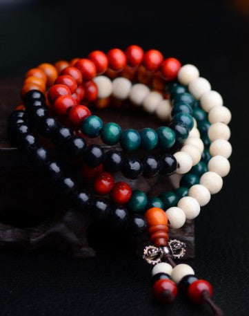 pulseras 108 beads 8mm Natural Sandalwood Buddhist Buddha Wood Prayer Bead Mala Unisex Men bracelets & bangles jewelry bijoux