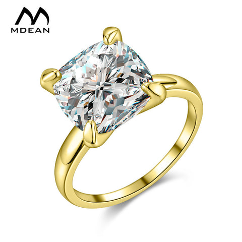 Big AAA Zircon Jewelry Gold Color Finger Ring Bijouterie Women Wedding The Ring Bague 18KR011