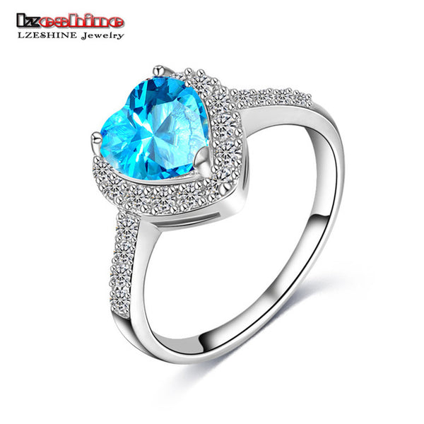 LZESHINE Free Shipping Unique Design Hollow Gold/Silver Color Fashion Punk Women Rings Jewelry Clear AAA Zircon CRI0013