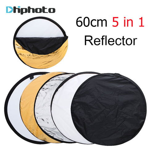 Ulanzi 24" 60cm 5 in 1 Portable Collapsible Light Round Photography Reflector for Studio Multi Photo Disc