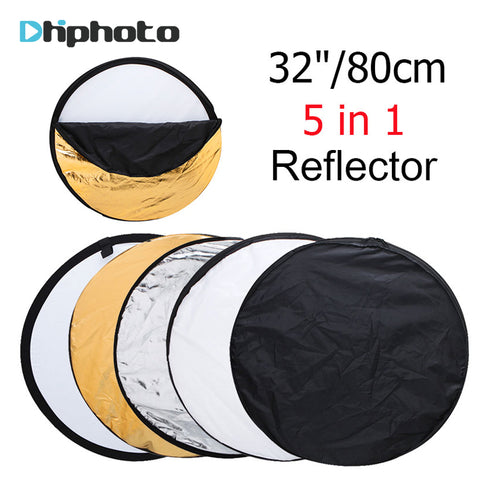 32" 80cm 5 in 1 New Portable Collapsible Light Round Photography/Photo Reflector for Studio
