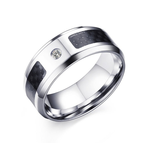 Vnox Masonic Men Ring Stainless Steel & Carbon Fiber 8mm Punk Wedding Jewelry US size 4 5 6 7 8 9 10 11 12