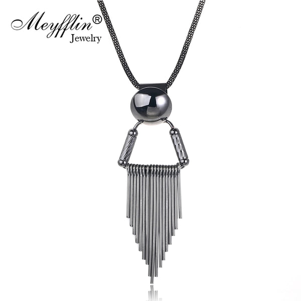 Fashion Long Necklace for Women Collier Femme Vintage Tassel Necklaces & Pendants 2017 Statement Jewelry Collar Mujer Maxi Colar