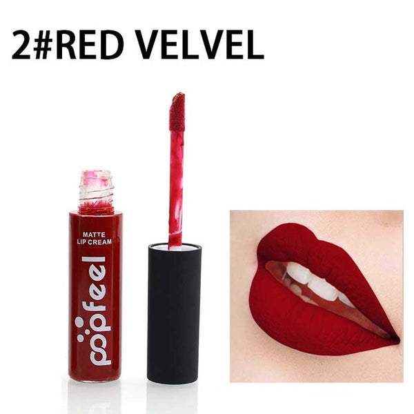 12color Brand Batom Matte Lip Gloss Long Lasting Nude Velvet Lip Cream Tattoo Labiales Matte Liquid Lipstick Cosmetics