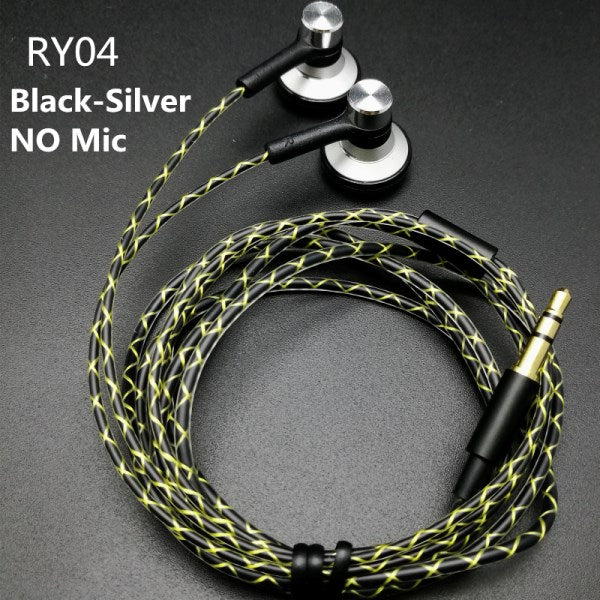 RY04 original in-ear Earphone metal  15mm music  quality sound HIFI Earphone (IE800 style cable) 3.5mm stereo dynamic headphones