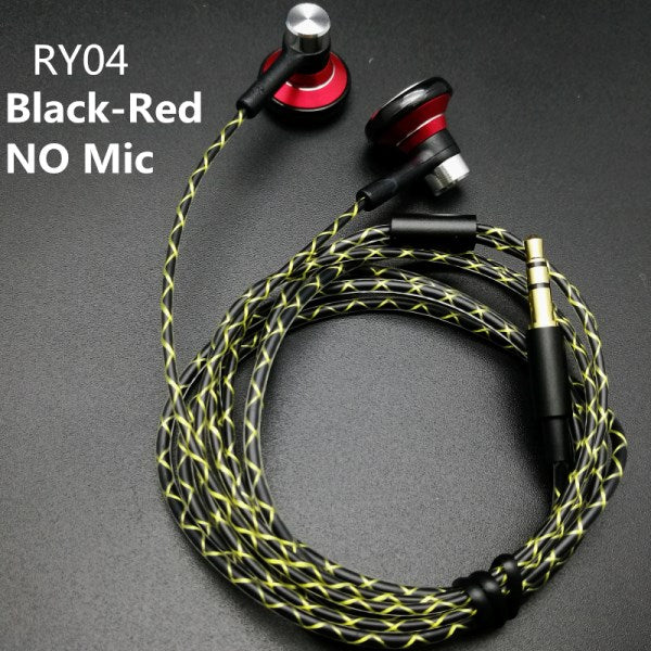 RY04 original in-ear Earphone metal  15mm music  quality sound HIFI Earphone (IE800 style cable) 3.5mm stereo dynamic headphones