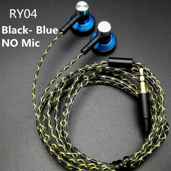 RY04 original in-ear Earphone metal  15mm music  quality sound HIFI Earphone (IE800 style cable) 3.5mm stereo dynamic headphones