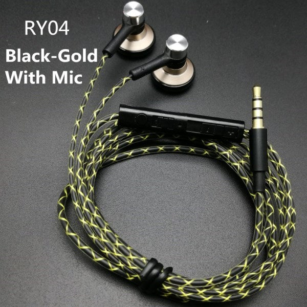 RY04 original in-ear Earphone metal  15mm music  quality sound HIFI Earphone (IE800 style cable) 3.5mm stereo dynamic headphones