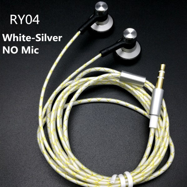 RY04 original in-ear Earphone metal  15mm music  quality sound HIFI Earphone (IE800 style cable) 3.5mm stereo dynamic headphones