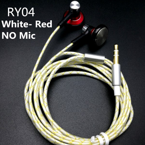 RY04 original in-ear Earphone metal  15mm music  quality sound HIFI Earphone (IE800 style cable) 3.5mm stereo dynamic headphones