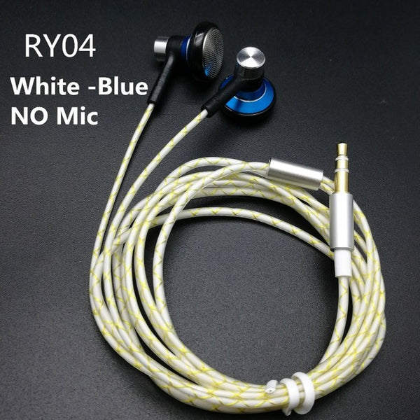 RY04 original in-ear Earphone metal  15mm music  quality sound HIFI Earphone (IE800 style cable) 3.5mm stereo dynamic headphones