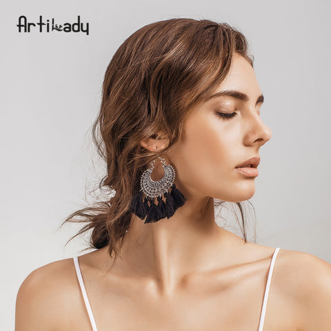 Artilady fashion boho tassel earring vintage bohemia women jewelry new year gift