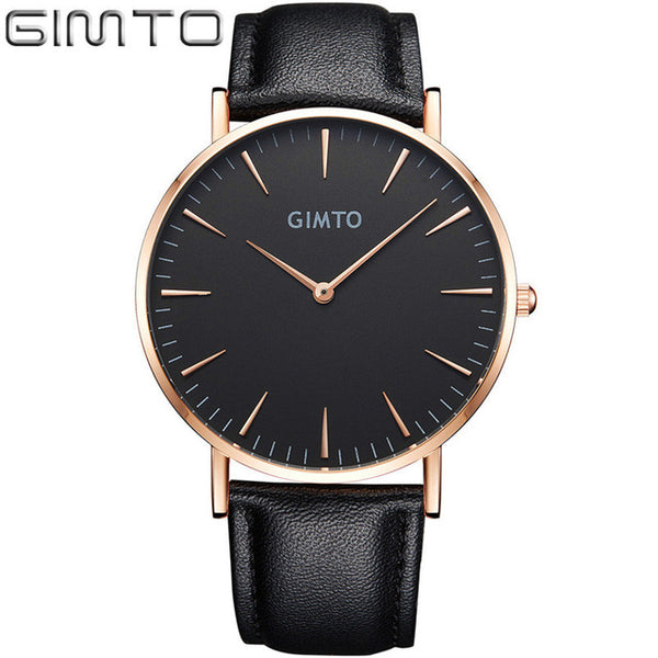 GIMTO luxury Fashion Women's watches quartz watch bracelet wristwatches leather band women dress watches