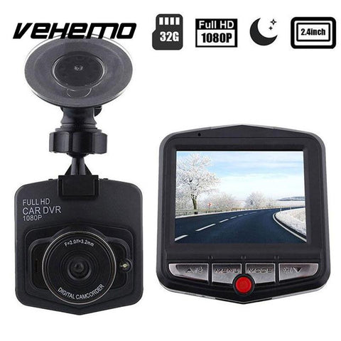 Vehemo Car Camera Full HD 1080P 2.4" LCD Car DVR Dashcam Dash Cam Camera G-Sensor IR Night Vision DVR Recorder