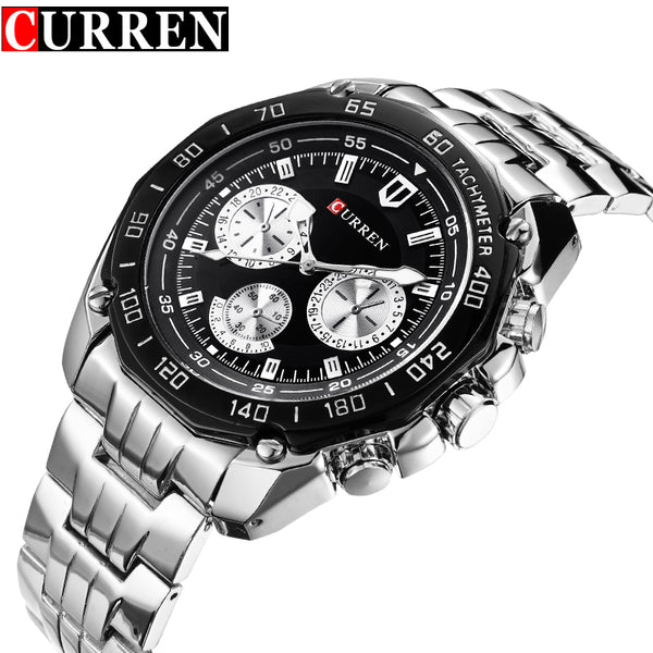 Curren Brand Fashion Quartz Watch Men's Casual waterproof Military Army Wristwatch relojes hombre 2017 New Full steel Watch