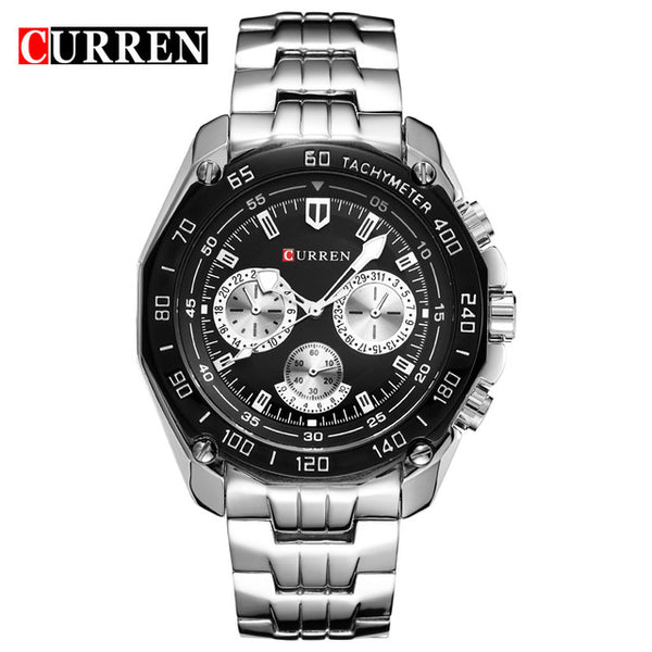 Curren Brand Fashion Quartz Watch Men's Casual waterproof Military Army Wristwatch relojes hombre 2017 New Full steel Watch