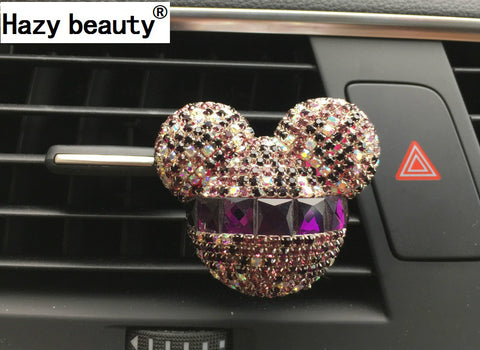 Hazy beauty car ornaments  Exquisite diamond Air conditioning outlet  Car air refreshing agent Car styling Perfumes 100 Original