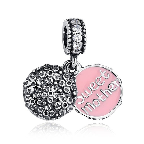 100% Authentic 925 Sterling Silver Family Dad Mum Charm Beads Fit pandora Bracelet Pendants DIY Original Jewelry Father Gift