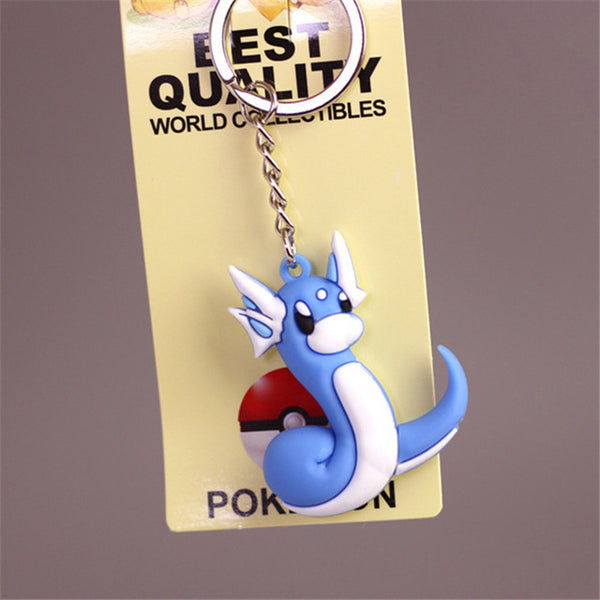 Anime Pokemon Go Pvc Keychain Pocket Monsters Pikachu Charmander Squirtle Bulbasaur 3D Mini Figure Key Ring Dropship